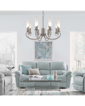 Подвесная люстра Eurosvet 60117/8 никель-foto4