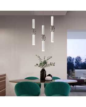 Подвесной светильник Eurosvet 50191/1 LED белый/хром-foto4