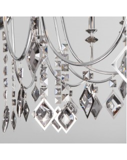 Подвесная люстра Eurosvet 10120/12 хром/дымчатый хрусталь Strotskis Smart (10110/12)-foto3