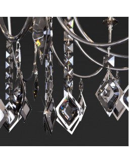 Подвесная люстра Eurosvet 10120/12 хром/дымчатый хрусталь Strotskis Smart (10110/12)-foto4