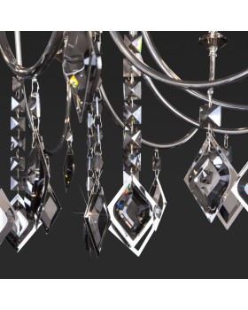 Подвесная люстра Eurosvet 10120/12 хром/дымчатый хрусталь Strotskis Smart (10110/12)-foto4