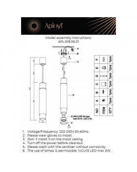 Подвесной светильник APLOYT APL.618.06.01-foto2