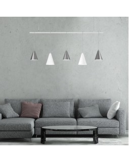 Подвесная люстра Eurosvet 50088/5 белый/серебро-foto2