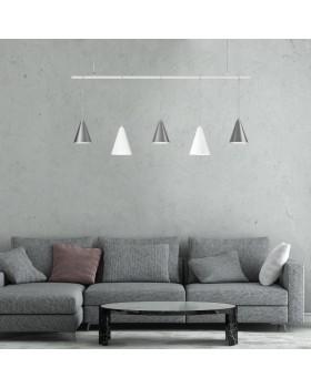 Подвесная люстра Eurosvet 50088/5 белый/серебро-foto2