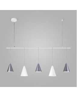 Подвесная люстра Eurosvet 50088/5 белый/серебро-foto3