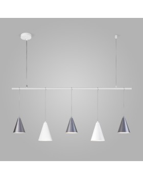 Подвесная люстра Eurosvet 50088/5 белый/серебро-foto3