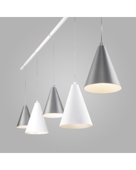 Подвесная люстра Eurosvet 50088/5 белый/серебро-foto4