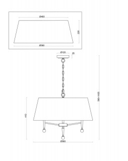 Подвесная люстра Freya FR5190PL-05BS1-foto2