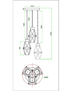 Подвесной светильник Maytoni MOD325PL-03G-foto4