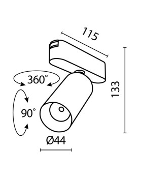 Светильник на шине Maytoni Technical TR103-1-12W3K-M-B-foto3