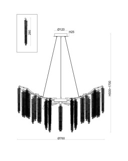 Подвесная люстра Freya FR1010PL-10G-foto2