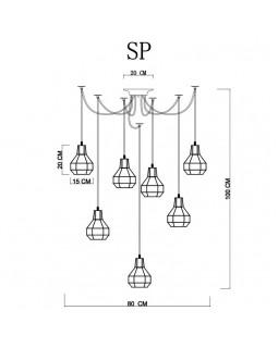 Подвесной светильник ARTE Lamp A1109SP-7BK-foto3