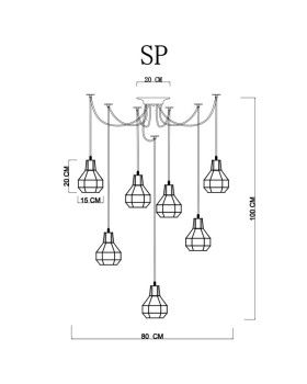 Подвесной светильник ARTE Lamp A1109SP-7BK-foto3
