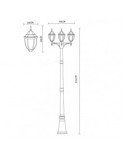 Садовый светильник ARTE Lamp A3151PA-3WG-foto3