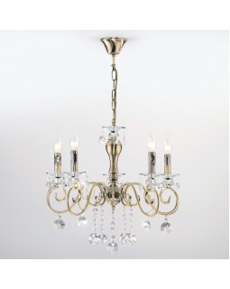 Подвесная люстра Eurosvet 10104/5 античная бронза/прозрачный хрусталь Strotskis-foto2