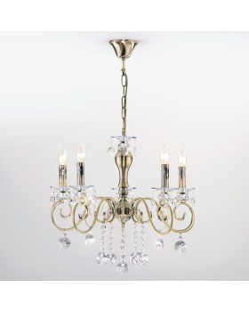 Подвесная люстра Eurosvet 10104/5 античная бронза/прозрачный хрусталь Strotskis-foto2