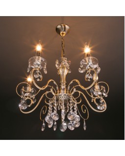 Подвесная люстра Eurosvet 10104/5 античная бронза/прозрачный хрусталь Strotskis-foto4