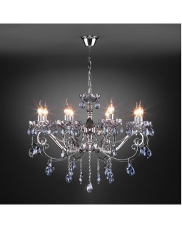 Подвесная люстра Eurosvet 10109/8 хром/лазурный хрусталь Strotskis-foto2