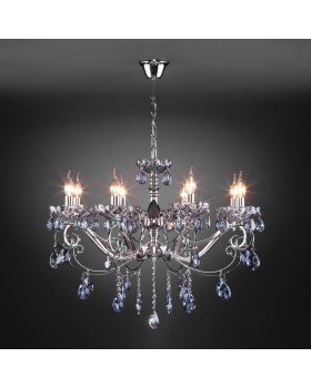 Подвесная люстра Eurosvet 10109/8 хром/лазурный хрусталь Strotskis-foto2