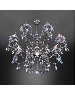 Подвесная люстра Eurosvet 10109/8 хром/лазурный хрусталь Strotskis-foto3