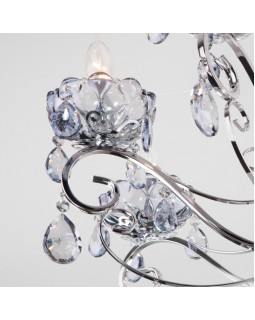 Подвесная люстра Eurosvet 10109/8 хром/лазурный хрусталь Strotskis-foto4