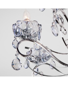 Подвесная люстра Eurosvet 10109/8 хром/лазурный хрусталь Strotskis-foto4