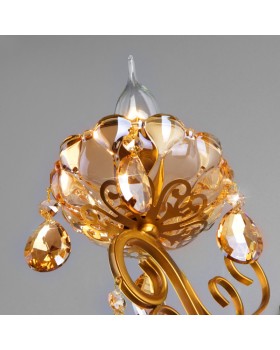 Бра Eurosvet 10109/1 бронза/тонированный хрусталь Strotskis-foto4