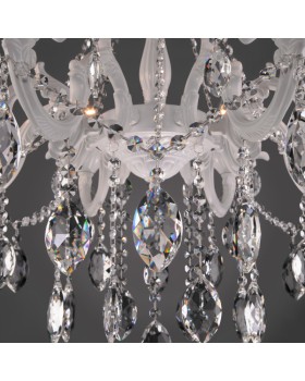 Подвесная люстра Eurosvet 10108/8 белый/прозрачный хрусталь Strotskis-foto4