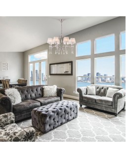 Подвесная люстра Eurosvet 60092/8 серебро-foto2