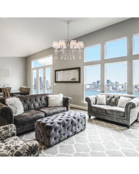 Подвесная люстра Eurosvet 60092/8 серебро-foto2