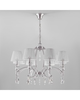 Подвесная люстра Eurosvet 60092/8 серебро-foto5