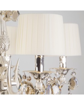 Подвесная люстра Eurosvet 10098/5 серебро/тонированный хрусталь Strotskis-foto4