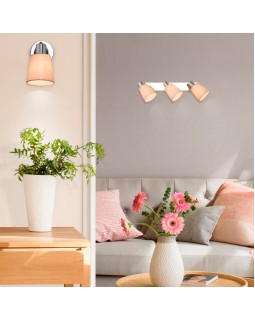 Бра Eurosvet 20080/1 хром/бежевый-foto2