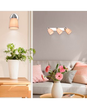 Бра Eurosvet 20080/1 хром/бежевый-foto2