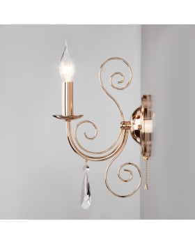 Бра Eurosvet 10094/1 золото/прозрачный хрусталь Strotskis-foto3