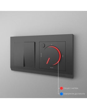 W1151108/ Электроустановочные изделия - Терморегулятор электромеханический для теплого пола (черный)-foto4