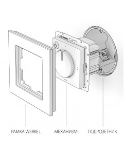 W1151108/ Электроустановочные изделия - Терморегулятор электромеханический для теплого пола (черный)-foto9
