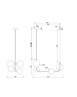Подвесная люстра Freya FR4005PL-04B-foto2