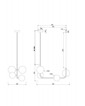 Подвесная люстра Freya FR4005PL-04B-foto2