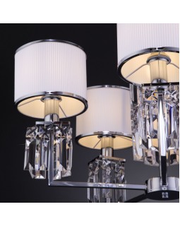 Подвесная люстра Eurosvet 10099/5 хром/прозрачный хрусталь Strotskis (новый абажур)-foto3