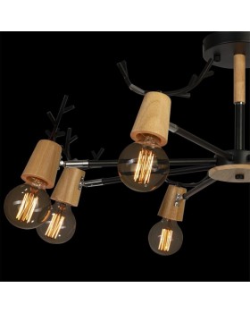 Люстра на штанге LOFT IT 10024/8 Black-foto4