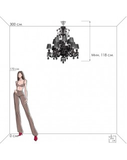 Подвесная люстра LOFT IT 10210/12 Black-foto4