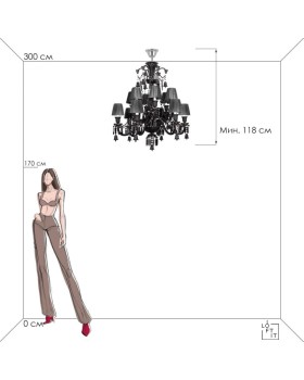 Подвесная люстра LOFT IT 10210/12 Black-foto4