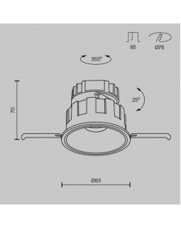 Встраиваемый светильник Maytoni Technical DL057-10W3K-W-foto11