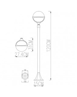 Садовый светильник ARTE Lamp A1496PA-1BK-foto4