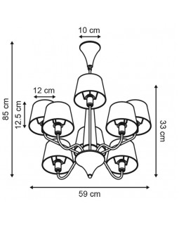 Подвесная люстра ARTE Lamp A1528LM-8WH-foto3