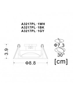 Встраиваемый светильник ARTE Lamp A3217PL-1WH-foto3