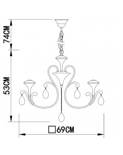Подвесная люстра ARTE Lamp A3239LM-6WH-foto5
