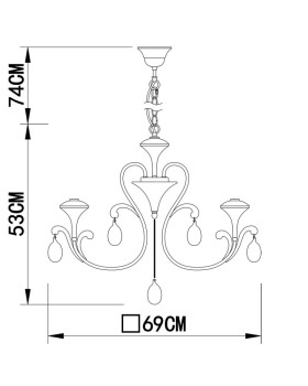 Подвесная люстра ARTE Lamp A3239LM-6WH-foto5
