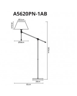 Торшер ARTE Lamp A5620PN-1AB-foto3